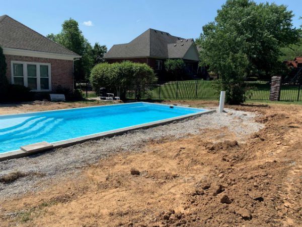 Concrete Decking Project for Fiberglass Pool in Franklin, TN, Nashville, TN