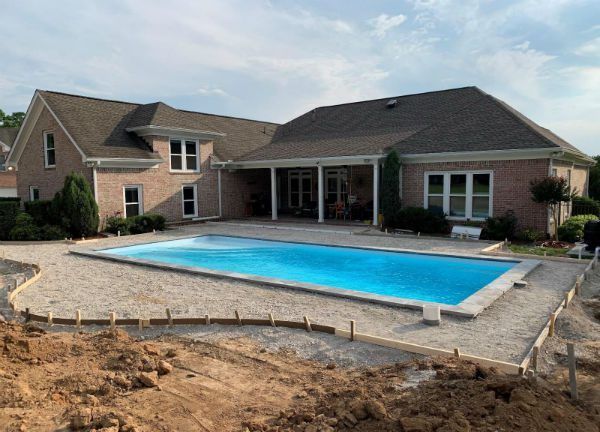 Concrete Decking Project for Fiberglass Pool in Franklin, TN, Nashville, TN
