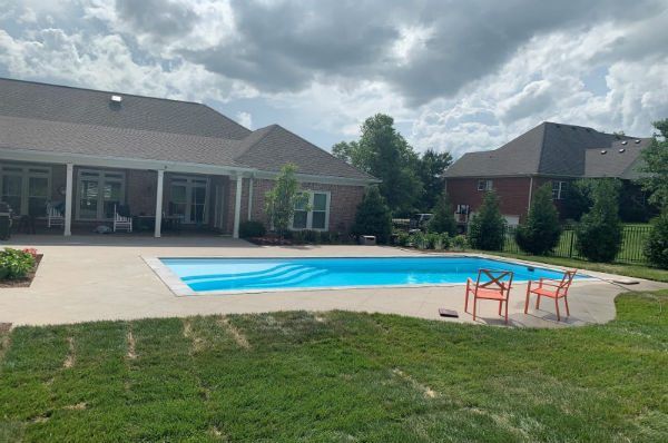 Concrete Decking Project for Fiberglass Pool in Franklin, TN, Nashville, TN